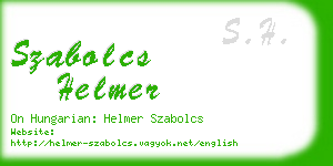szabolcs helmer business card